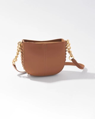 Cognac Chain Crossbody Bag
