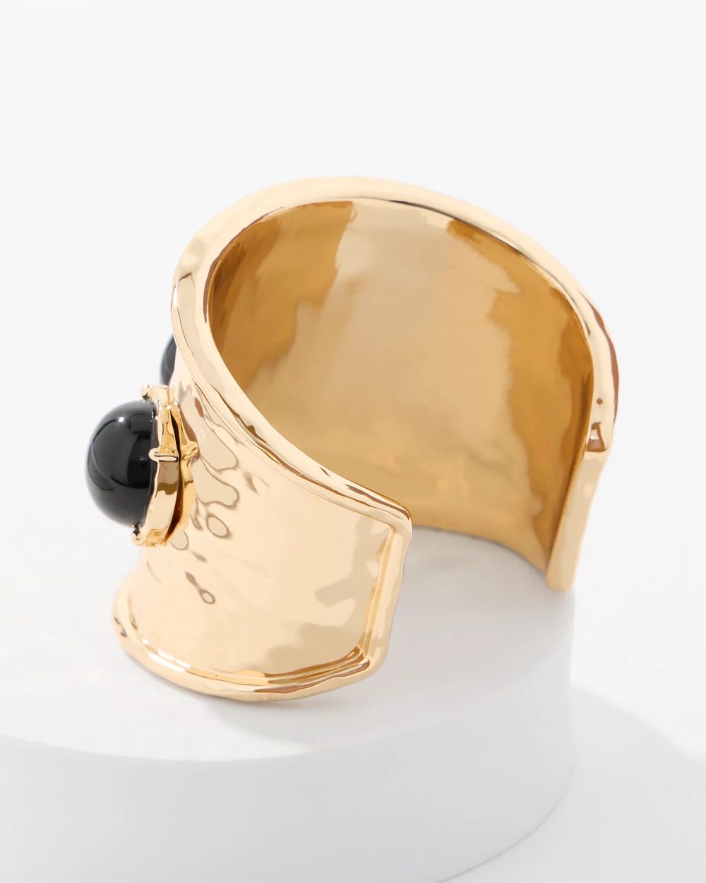 Black Cap Cuff Bracelet click to view larger image.