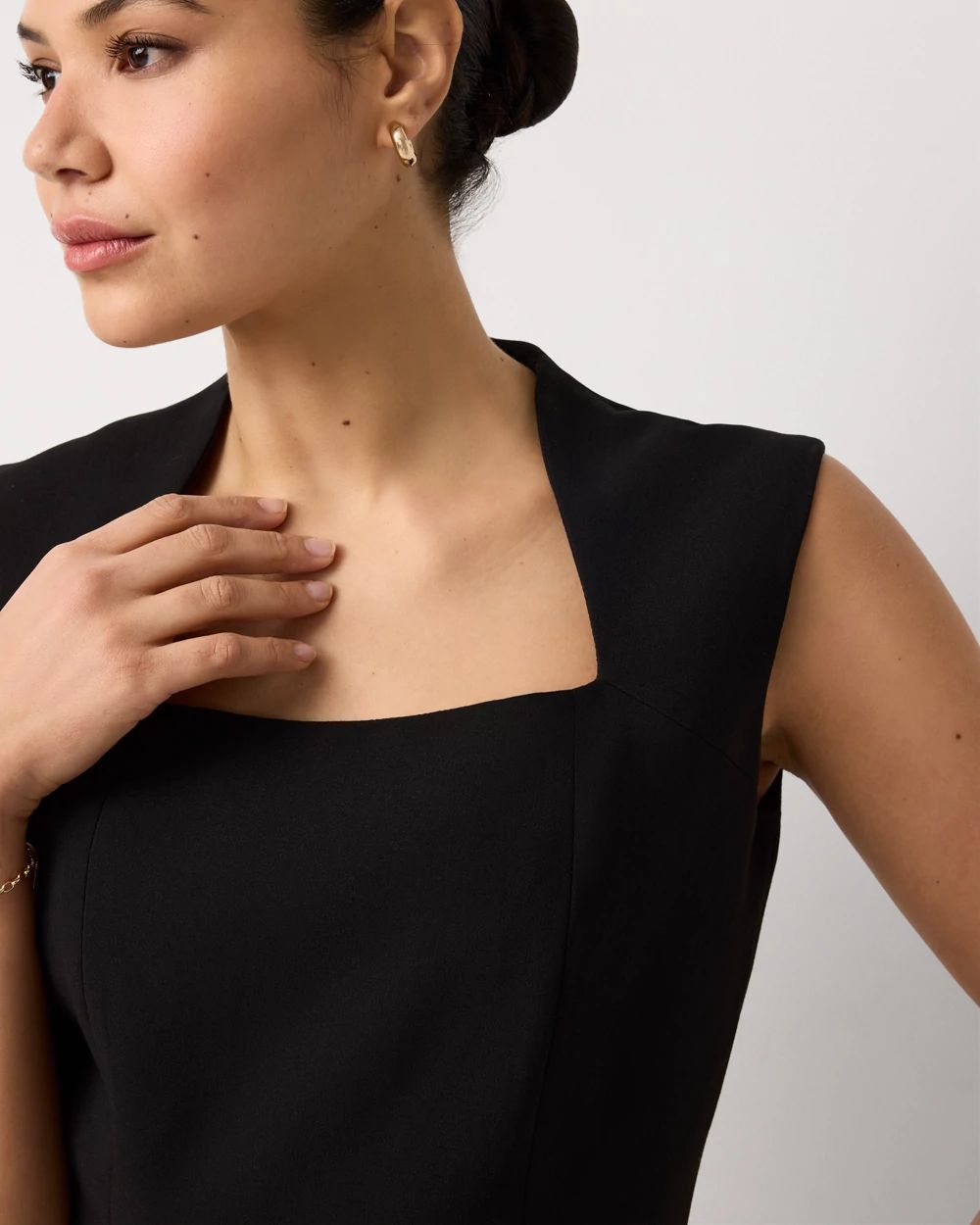 Square Neck Sheath Dress