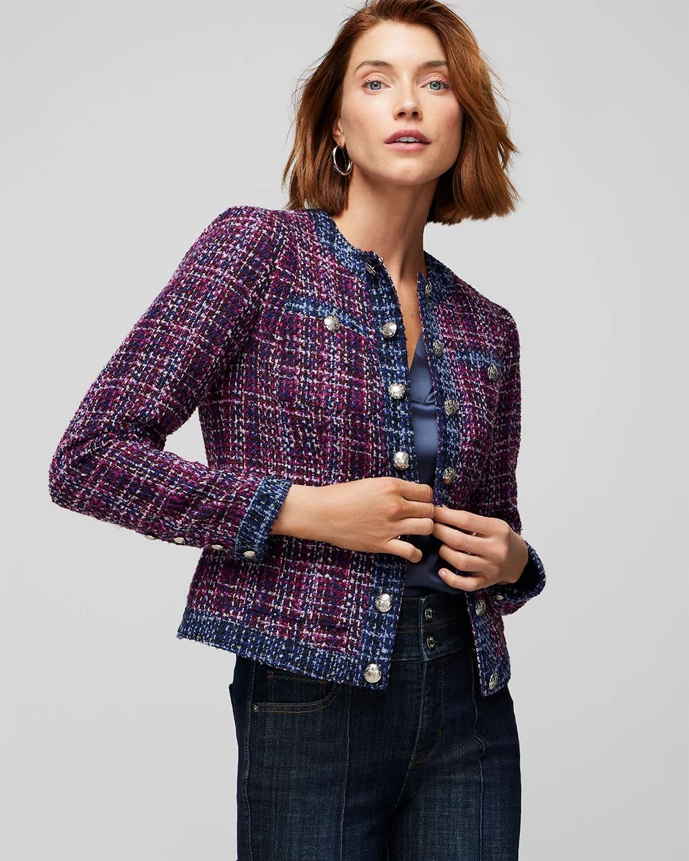 WHBM Tweed Stylist Jacket White House Black Market