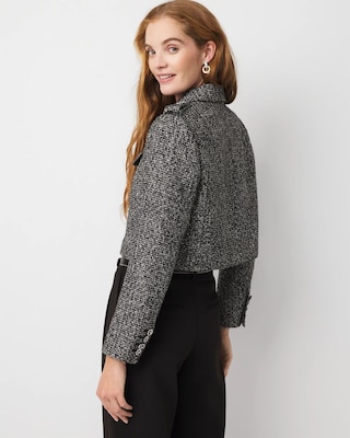 Sequin Tweed Trucker Jacket click to view larger image.