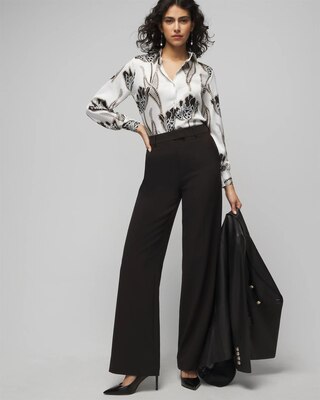 Long Sleeve Cuff Satin Shirt