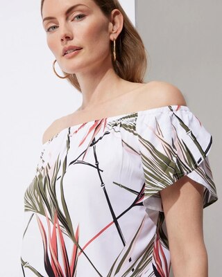 Outlet WHBM Off-The-Shoulder Tulip-Sleeve Blouse