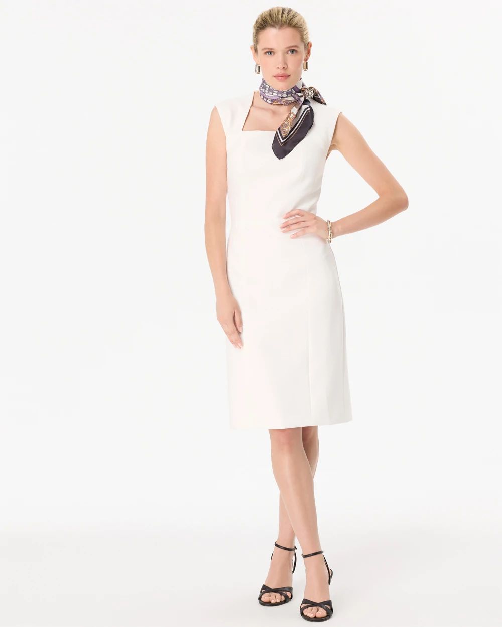 Square Neck Sheath Dress click to view larger image.