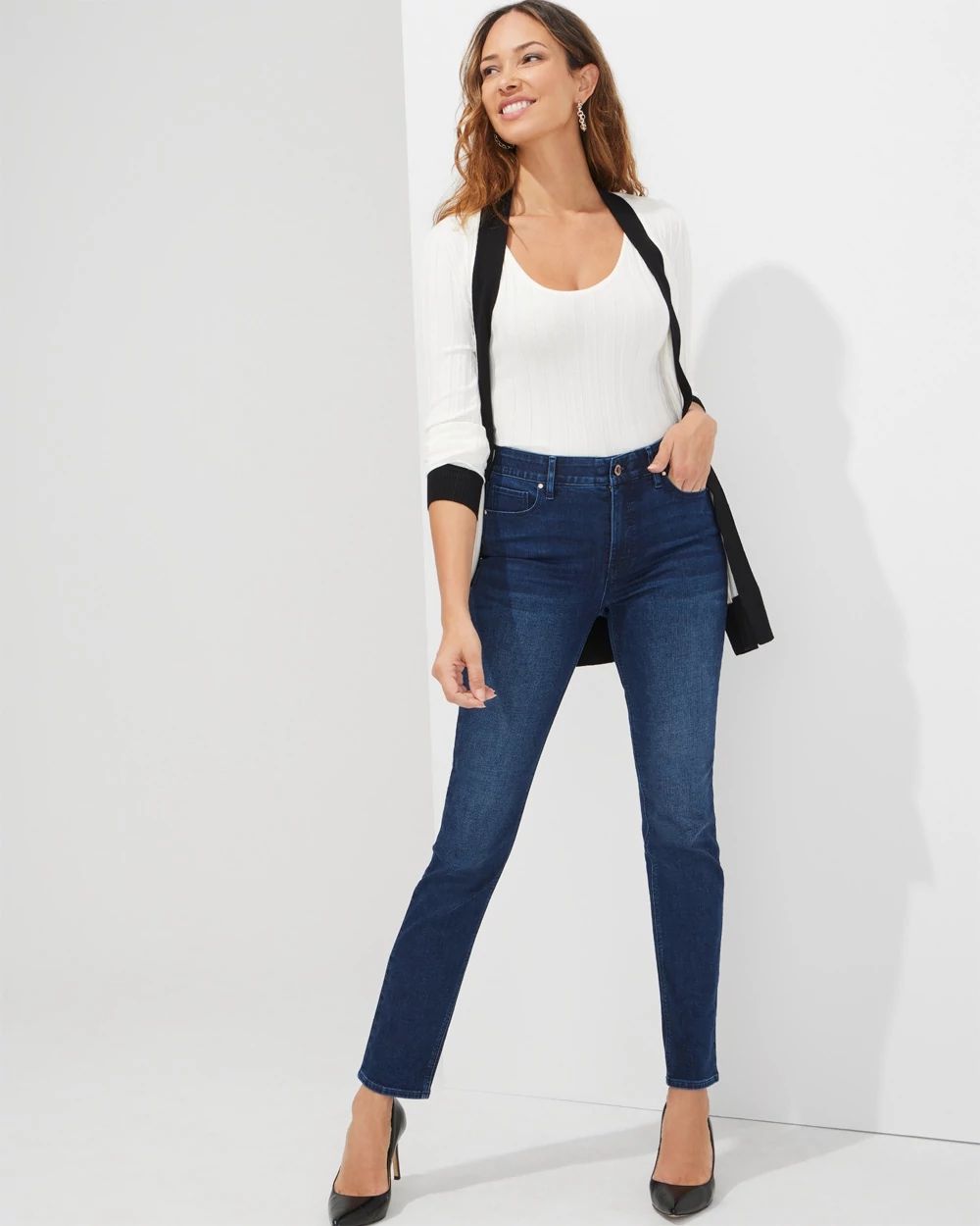 Outlet WHBM High Rise Slim Jeans click to view larger image.