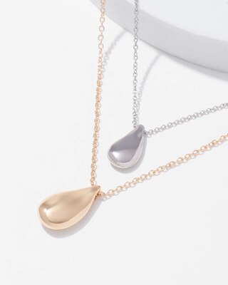Mixed Metal Pendant Necklace