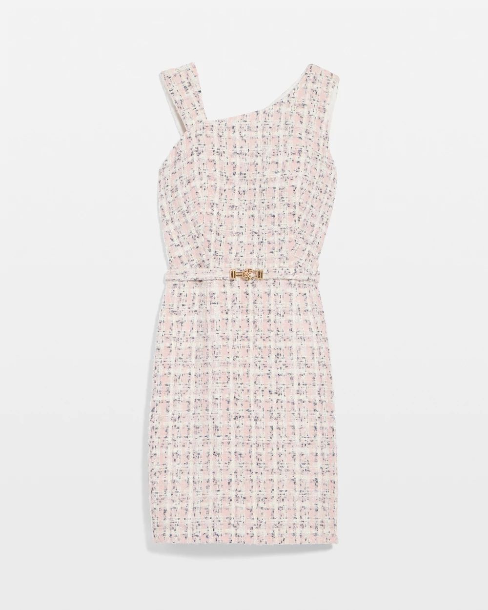 Petite Shimmery Tweed Mini Dress