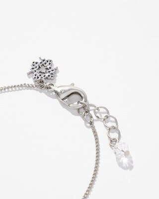Crystal Silver Chain Bracelet