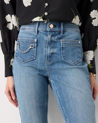 Charm Detail High Rise Kick Flare Jean click to view larger image.