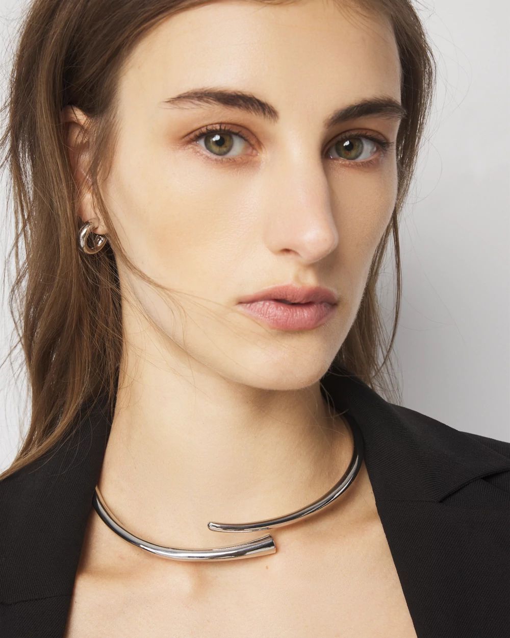 Silver Sculptural Collar