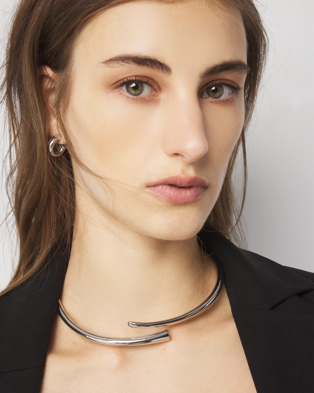 Silver Sculptural Collar