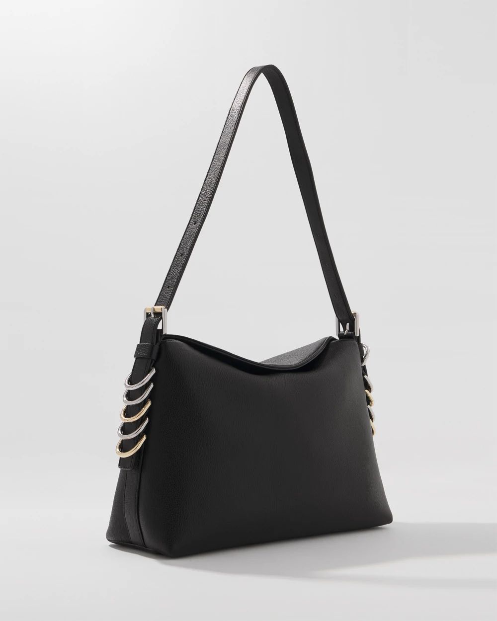 Textured Mixed Metal Tote Bag