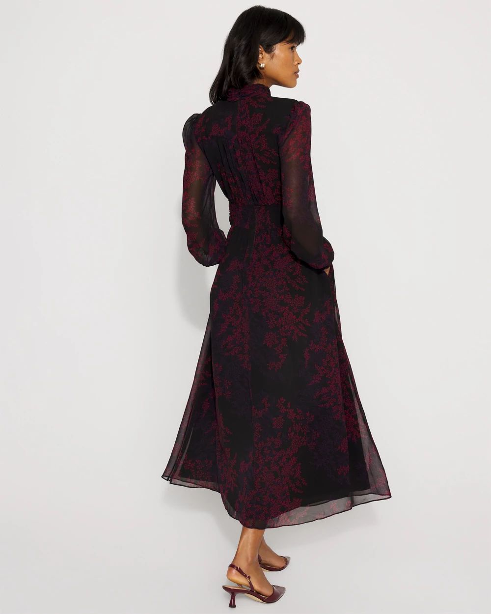 Floral Chiffon Maxi Dress