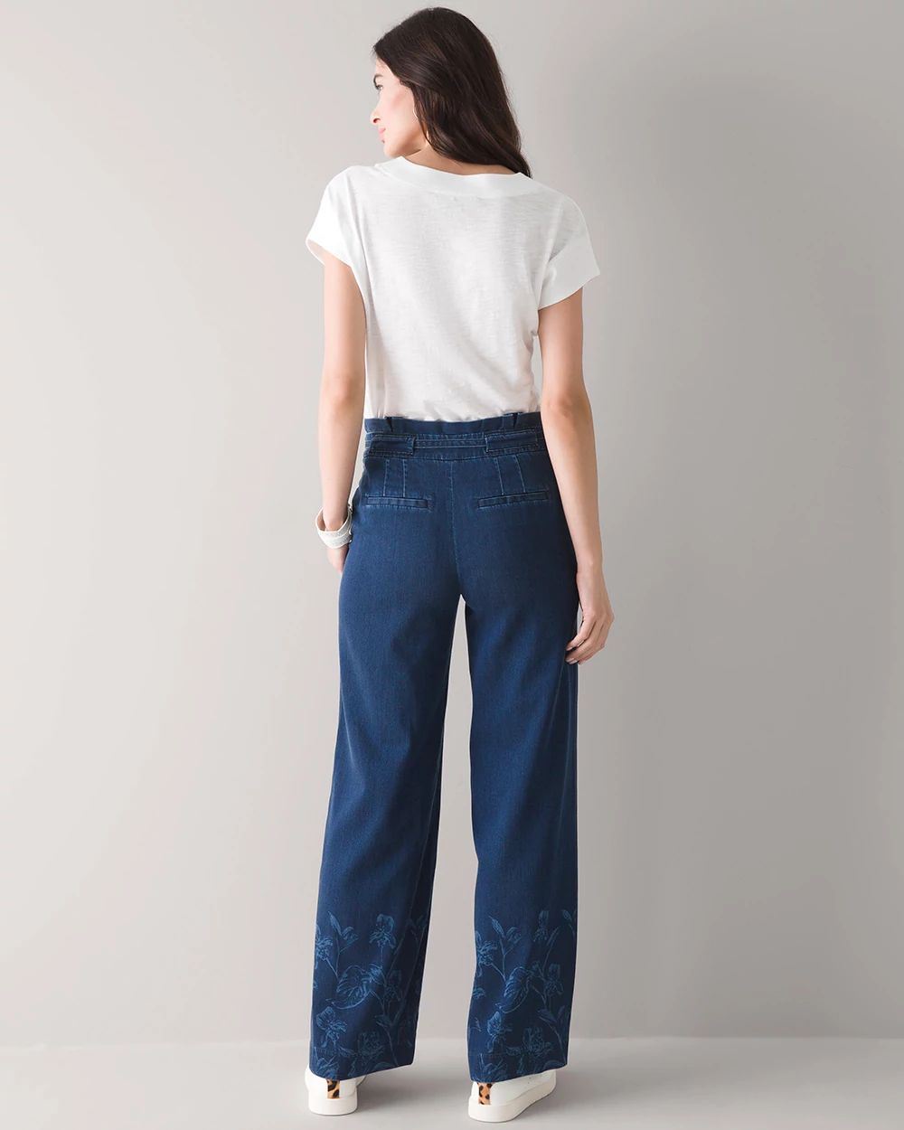 High-Rise Tassel-Belt Wide Leg Pant click to view larger image.