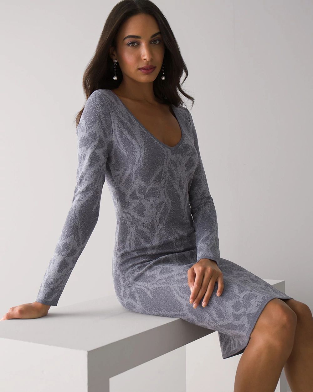 Jacquard Sweater Dress