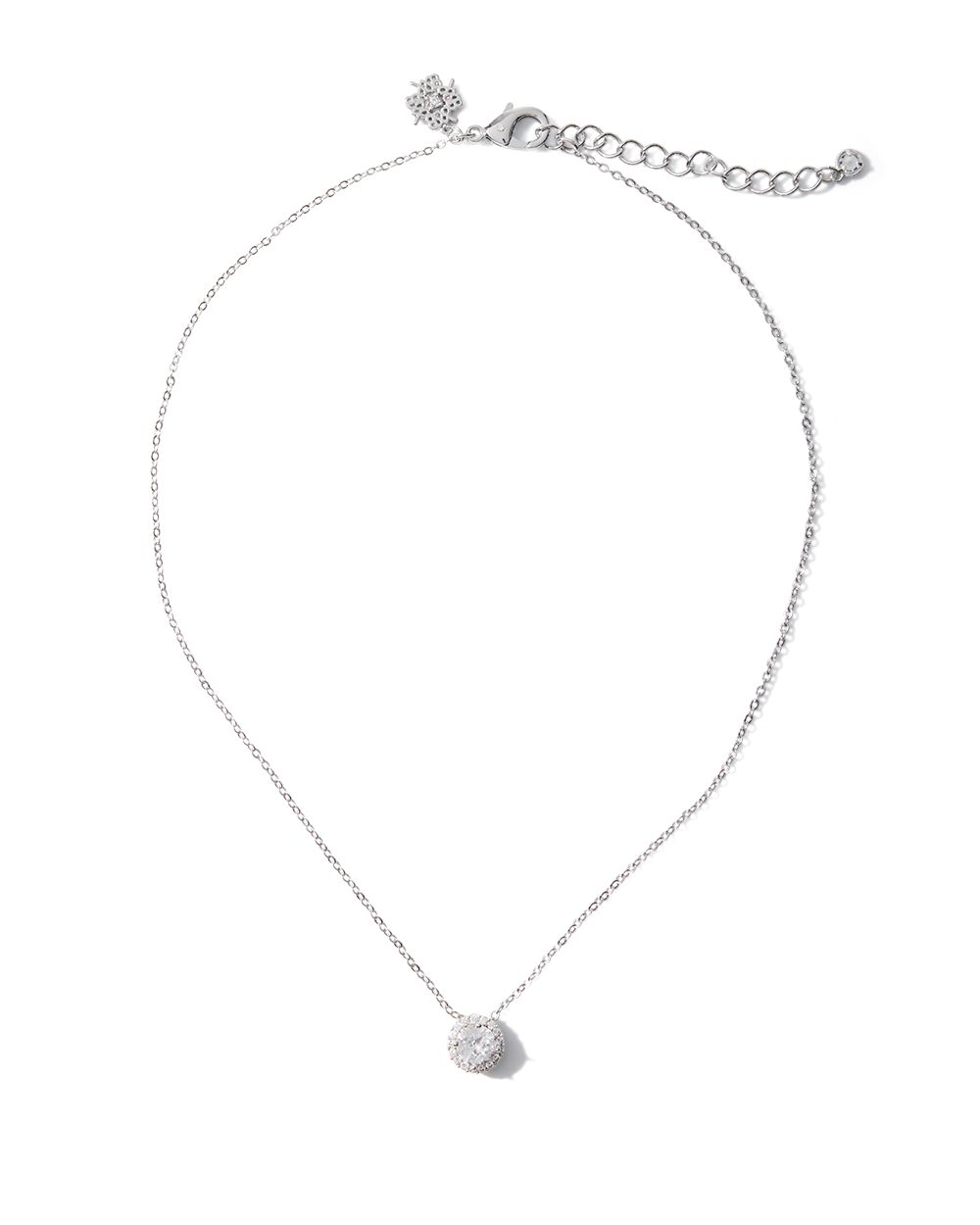 CZ Round Drop Necklace