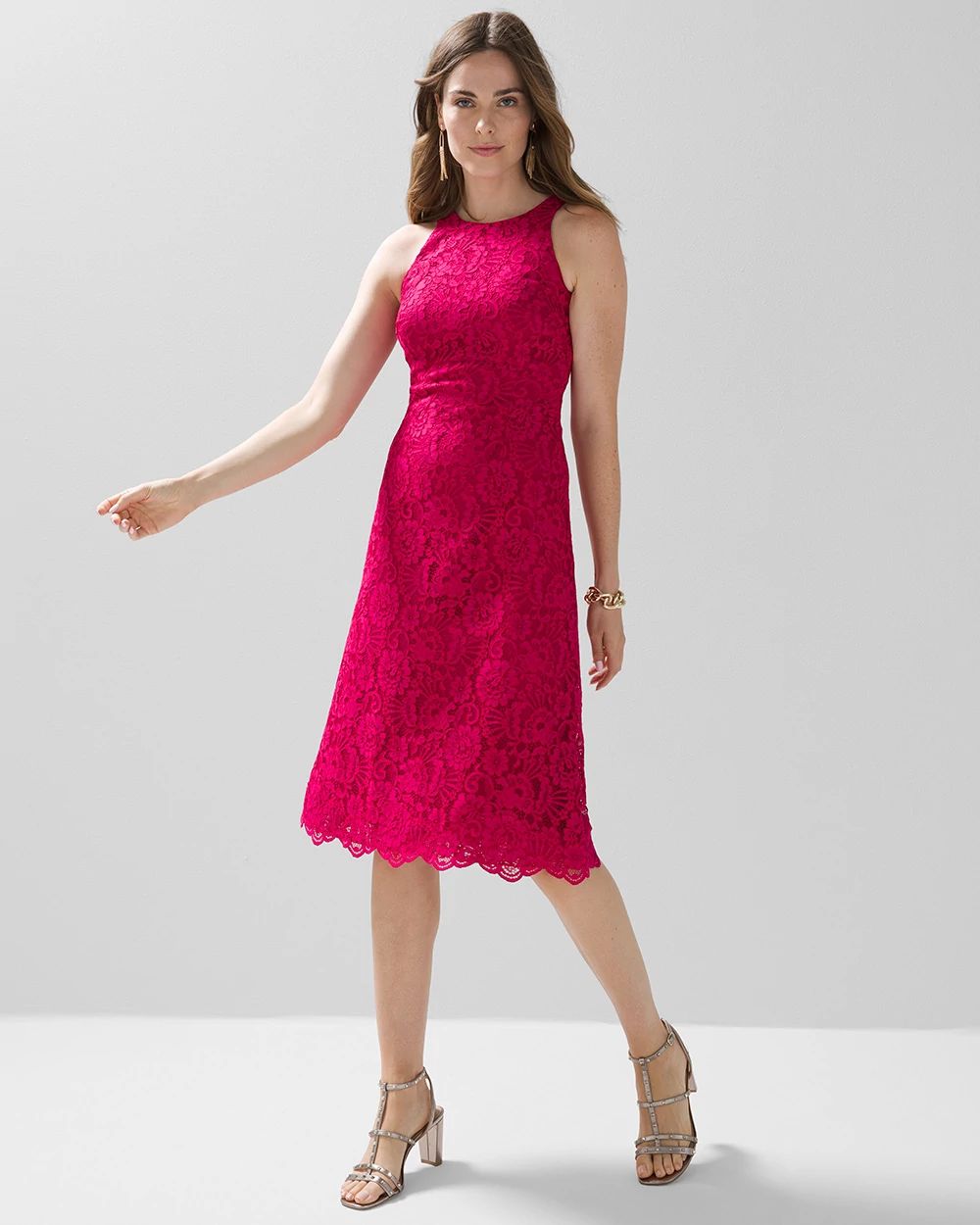 Allover Lace Midi Dress