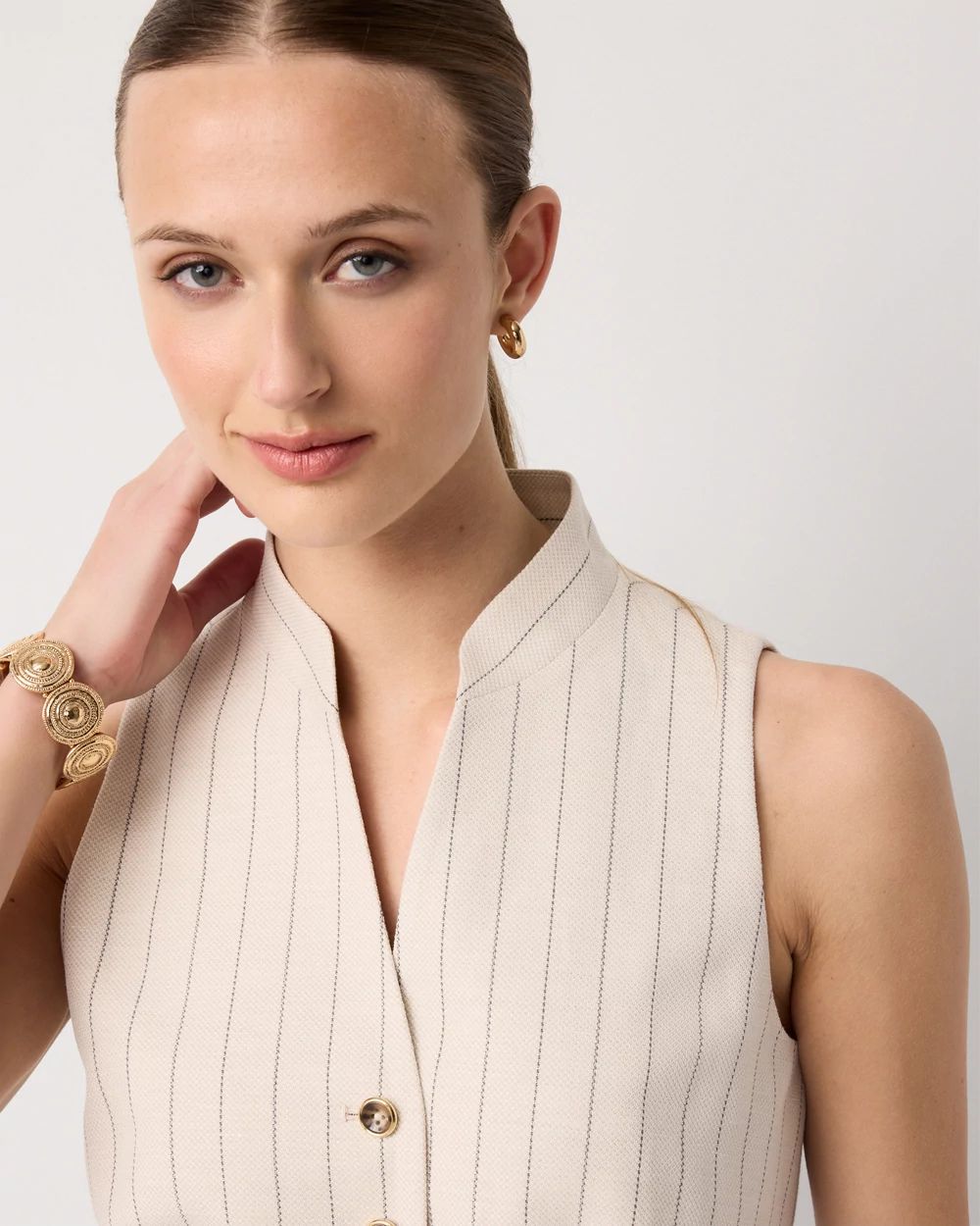 Petite Pinstripe Vest