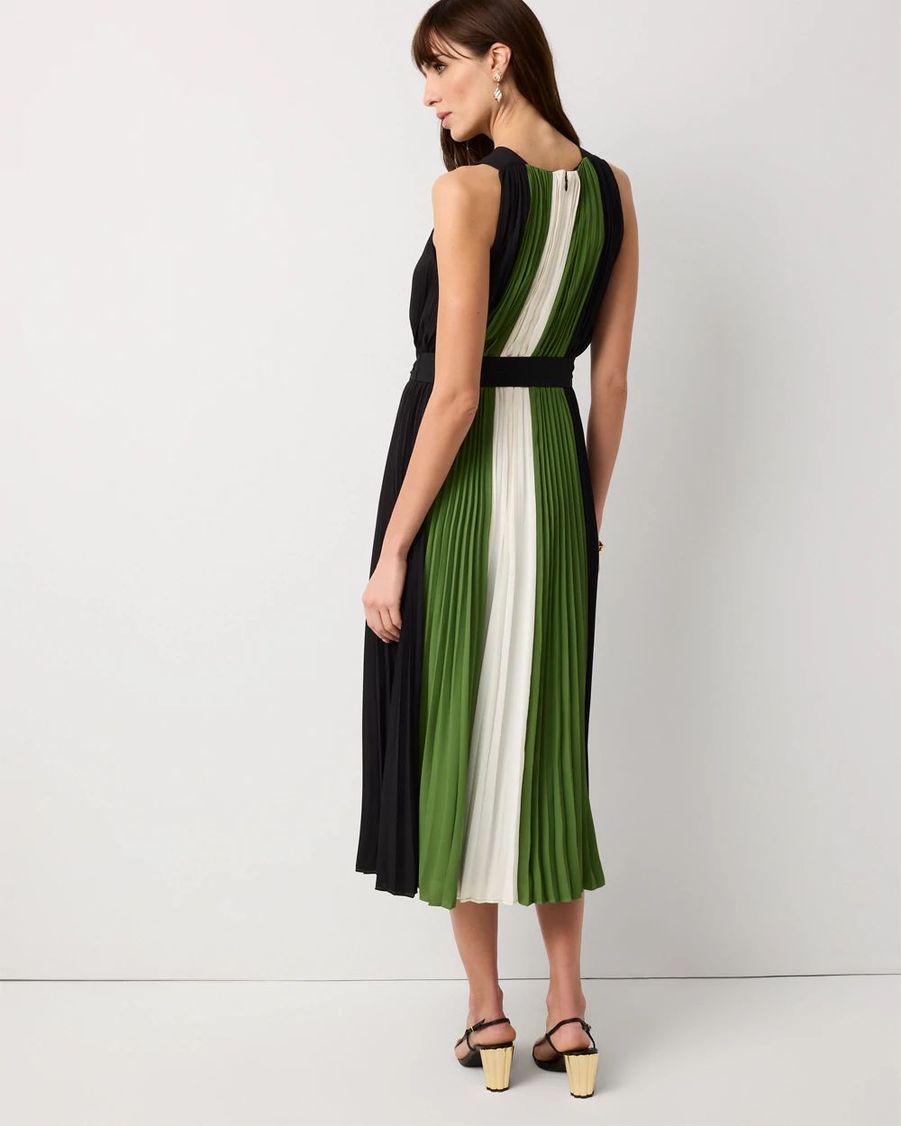 Pleated Halter Maxi Dress click to view larger image.