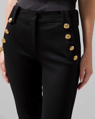 WHBM® Jolie Button Straight Luxe Stretch Pant click to view larger image.