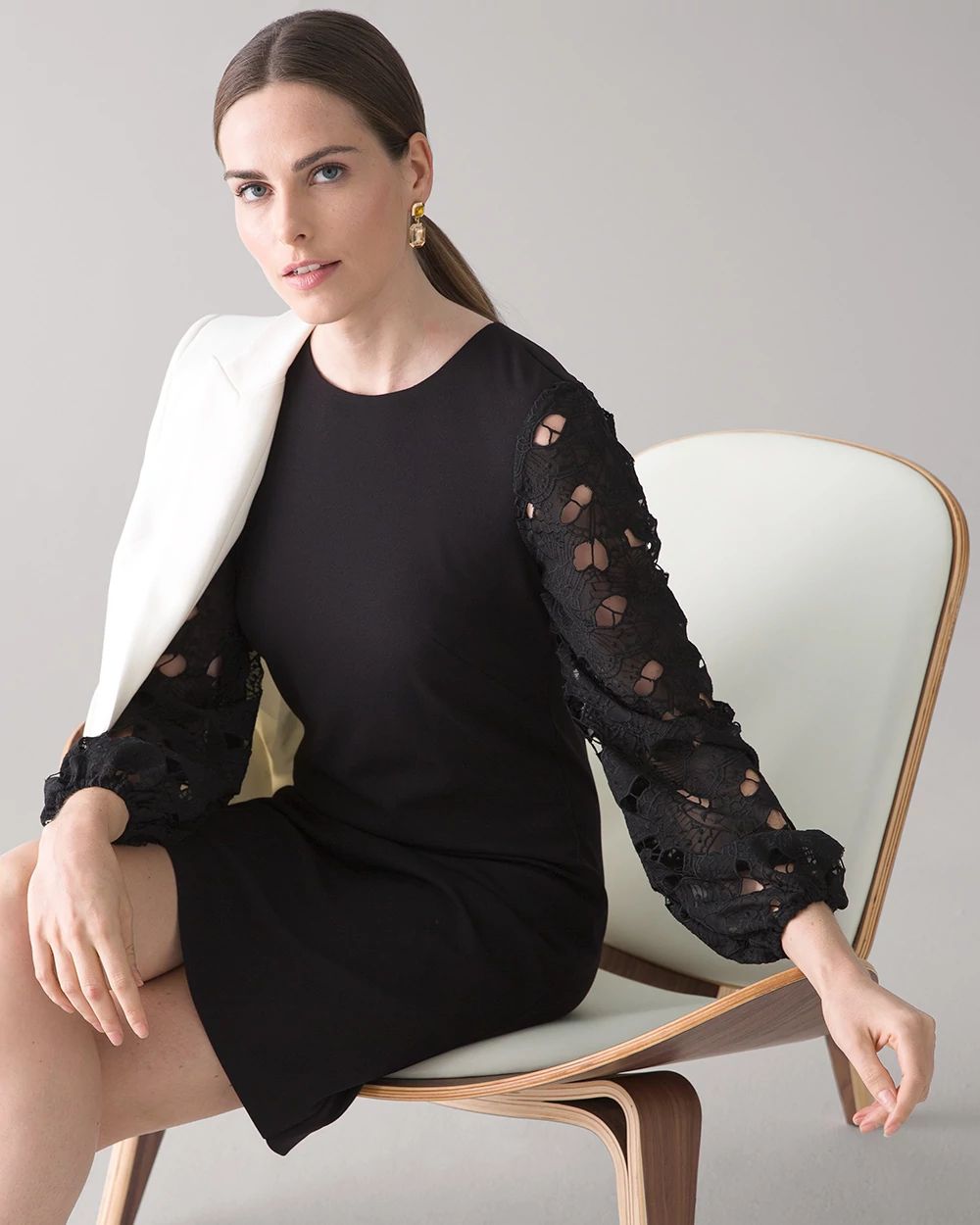 Drama Sleeve Shift Dress