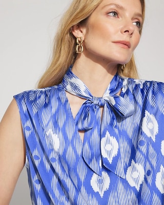 Satin Surplice Tie-Neck Shell click to view larger image.