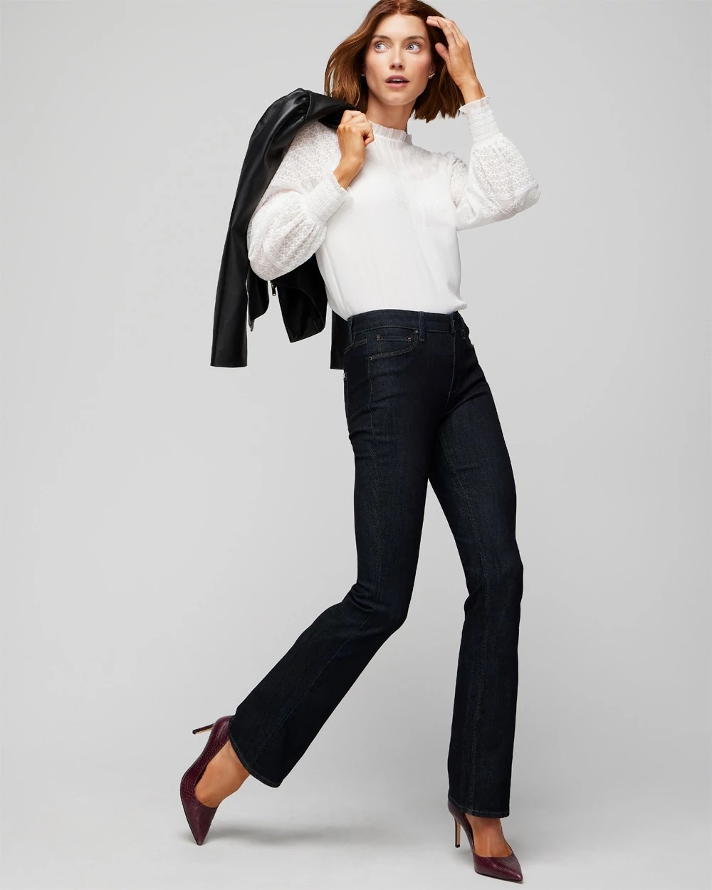 Long Sleeve Embroidered Blouse