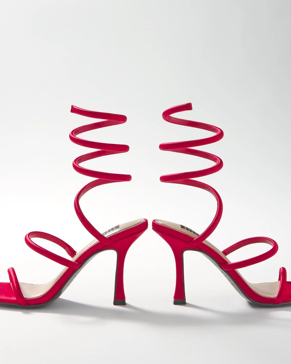 Satin Wrap High Heel Sandals
