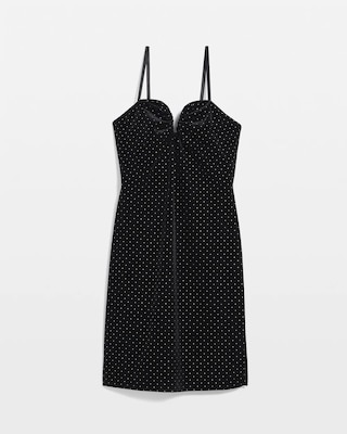 Strapless Studded Velvet Mini Dress click to view larger image.