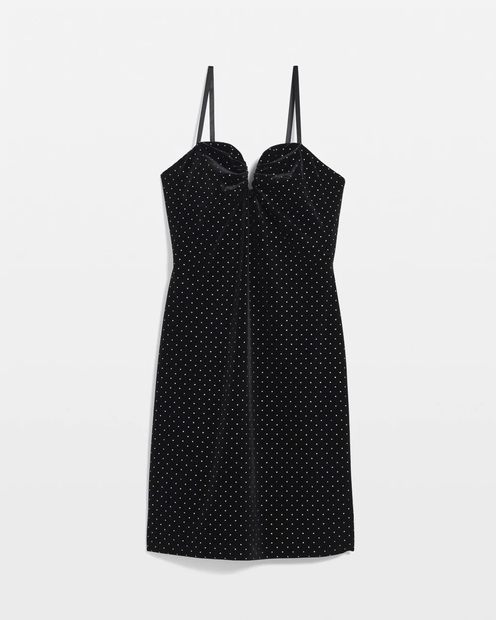 Strapless Studded Velvet Mini Dress