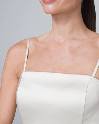 Satin Strapless Sheath Dress