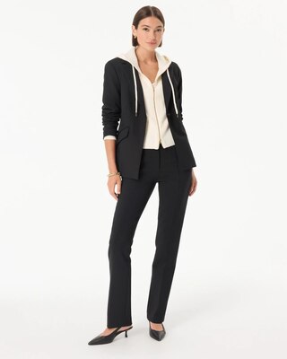 Rib Knit Zip Hooded Sweater Jacket click to view larger image.