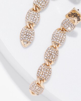 Gold Pave Chain Earrings