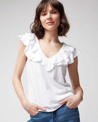 Ruffle Neck Tee click to view larger image.