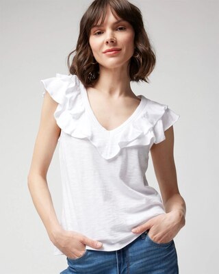 Ruffle Neck Tee