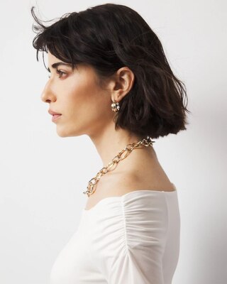 Off-The-Shoulder Ruched Top click to view larger image.