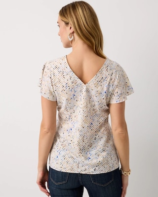 Flutter Sleeve Crepe Shell click to view larger image.