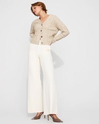 Cable-Knit Button-Front Cardigan click to view larger image.