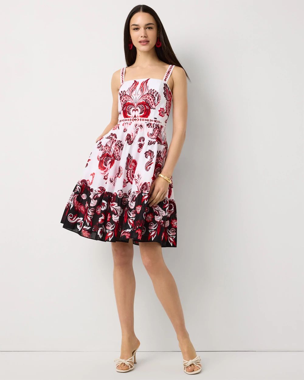 Square Neck Cotton Dress