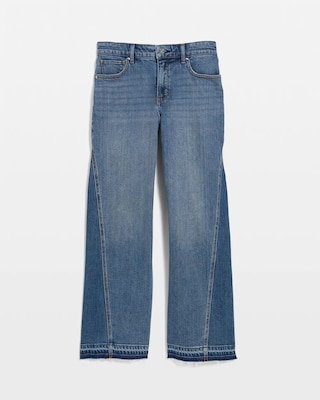 Raw Hem High Rise Wide Leg Jean click to view larger image.