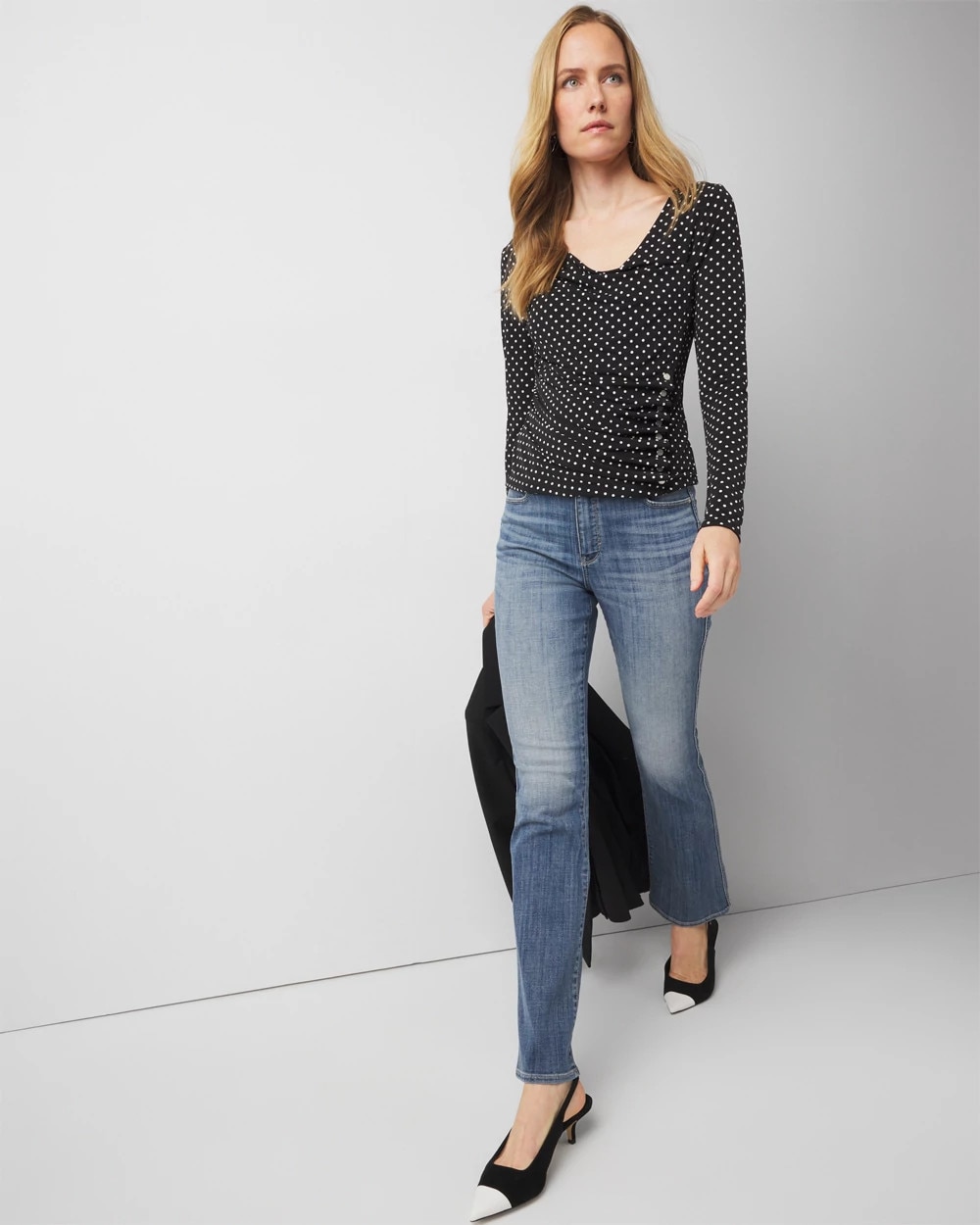 Ruched Button Trimmed Top - image 2