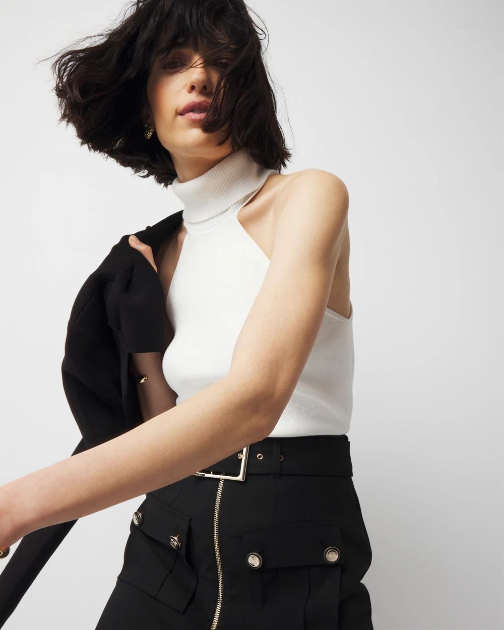 Halter Turtleneck Sweater