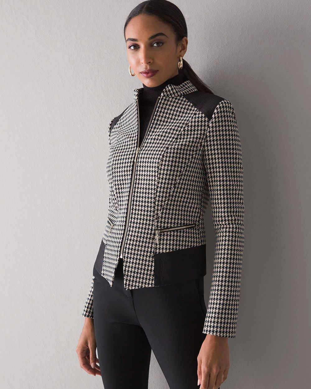 White house black market houndstooth jacket discount