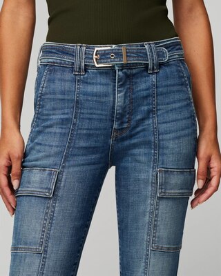 High-Rise Cargo Bootcut Jeans
