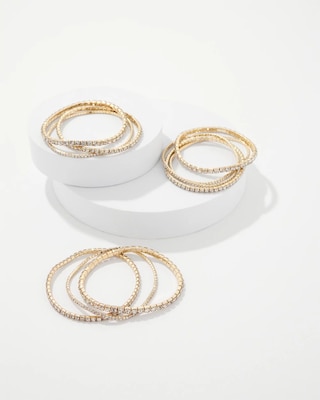 Rhinestone 10-Pack Stretch Bracelets click to view larger image.