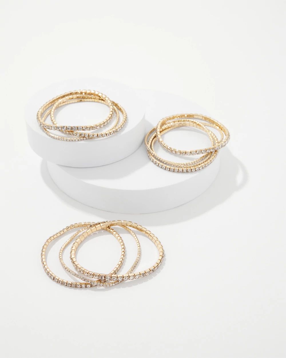 Rhinestone 10-Pack Stretch Bracelets