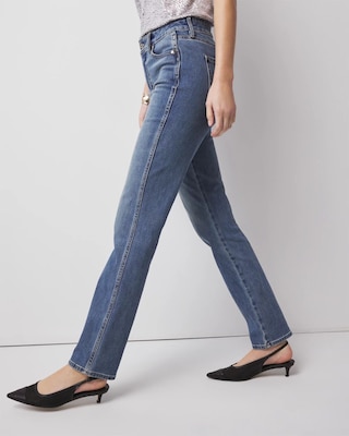 High-Rise Full Straight Jeans click to view larger image.