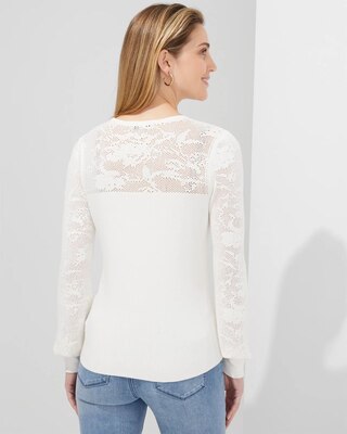 Outlet WHBM Pointelle Pullover Sweater
