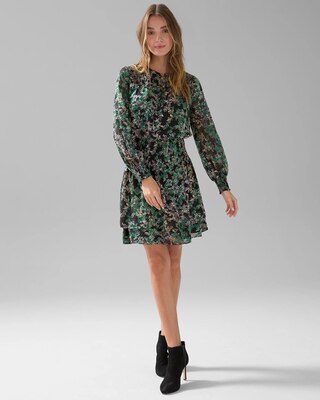 Smocked Blouson Dress