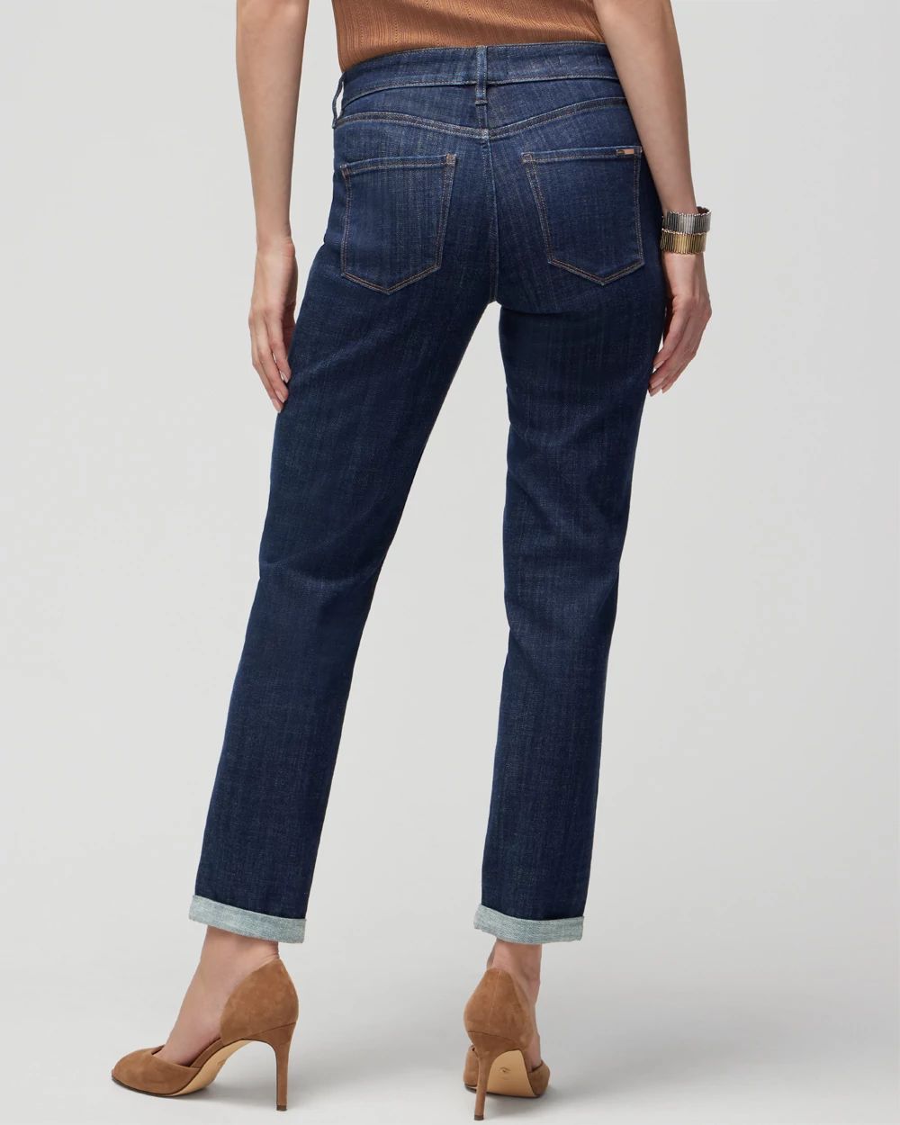 Mid-Rise Everyday Soft Denim™ Embellished Girlfriend Jeans